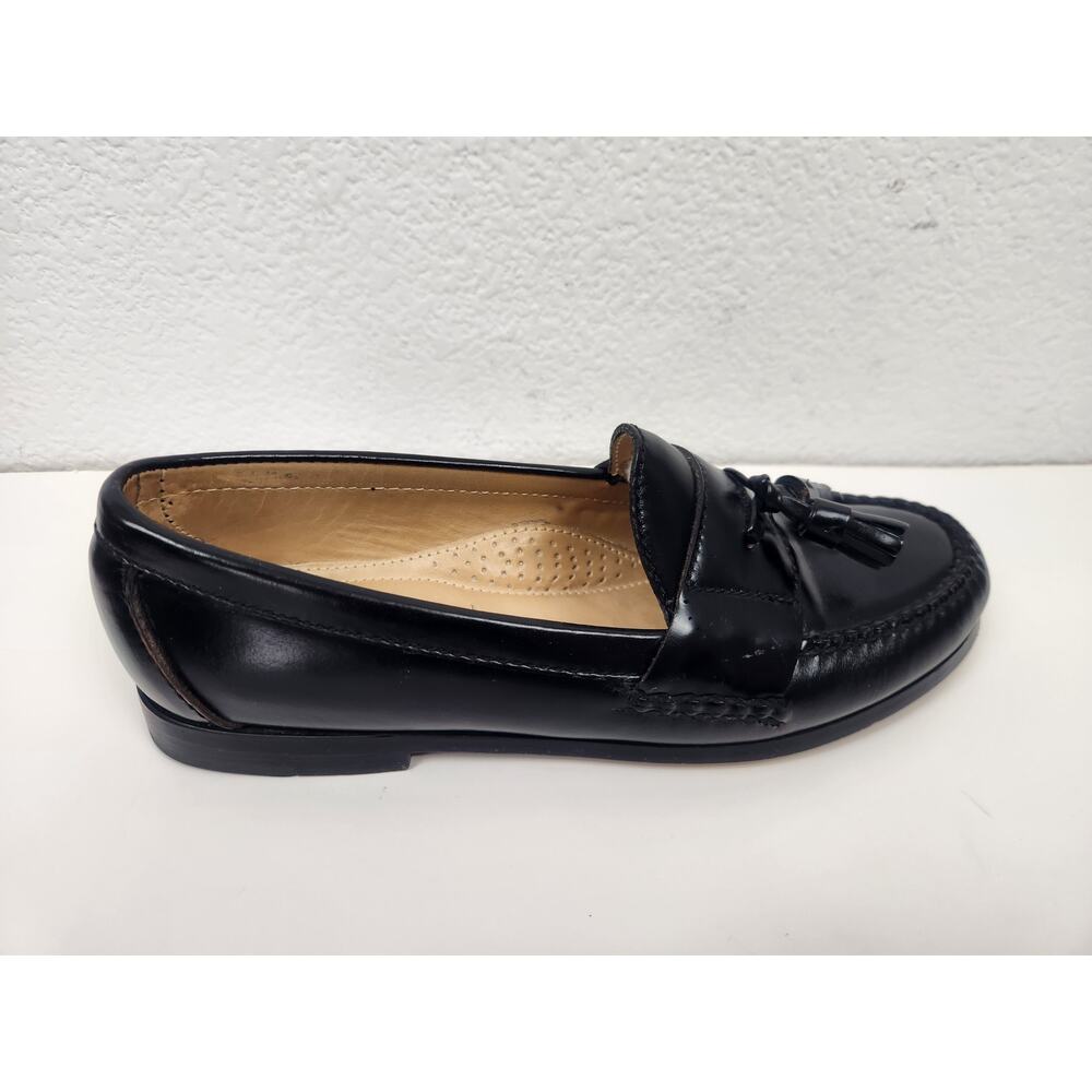 Cole Haan Black Leather Tassel Loafers - Picture 5 of 14